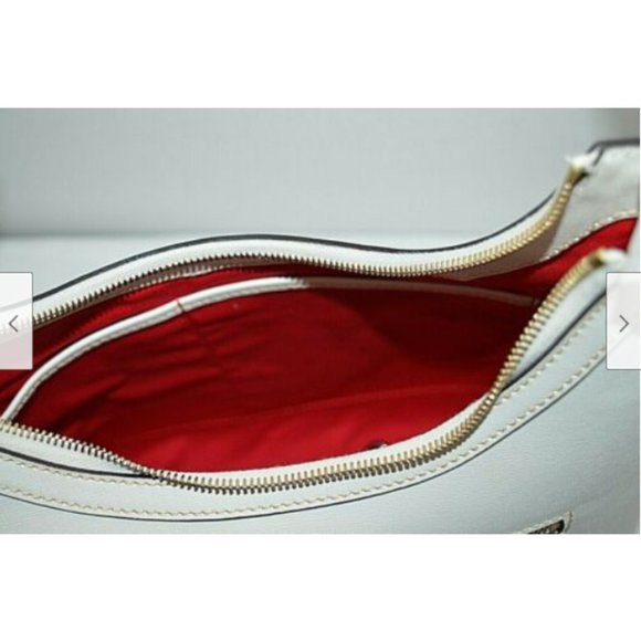 Dooney & Bourke Saffiano Italian Leather White Bag - Picture 11 of 12